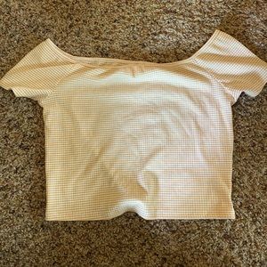 PacSun yellow stripe crop top